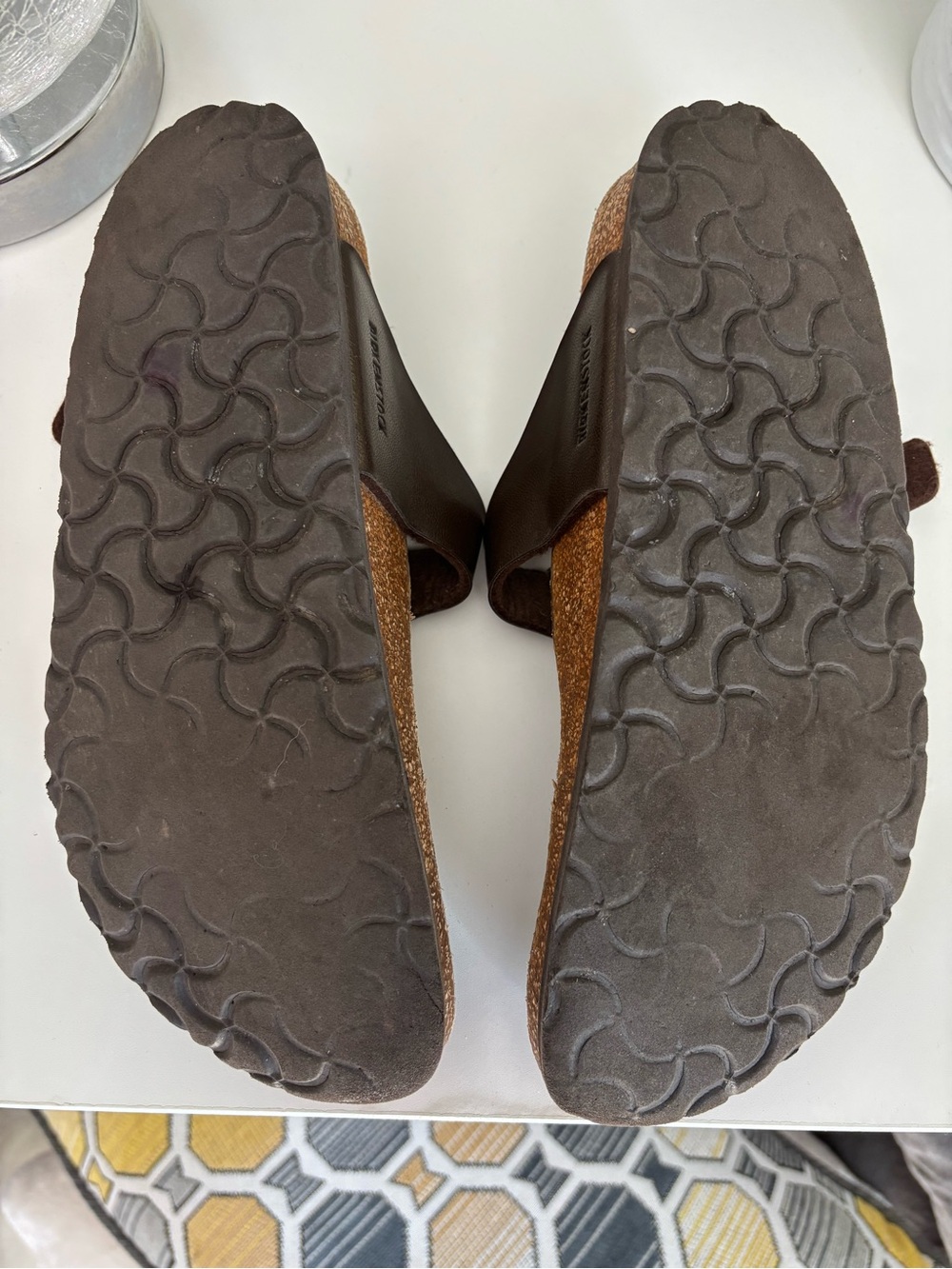 Birkenstock Gizeh Dark Brown Birko-Flor Thong Sandals | EU 38 - Picture 6 of 9